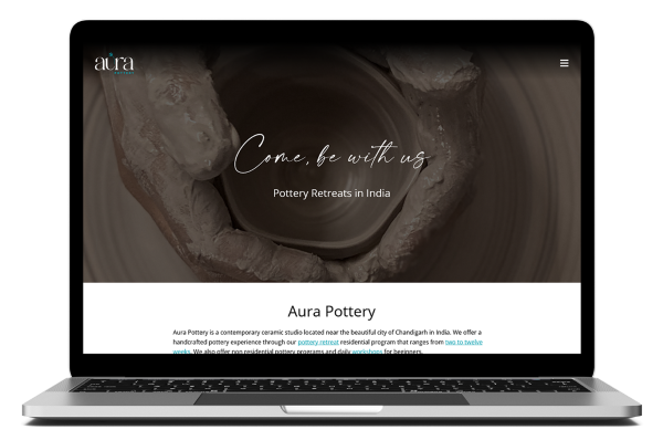 Website for ceramic studio Aura Pottery