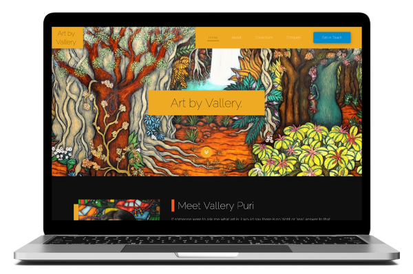 Website for artist Vallery Puri