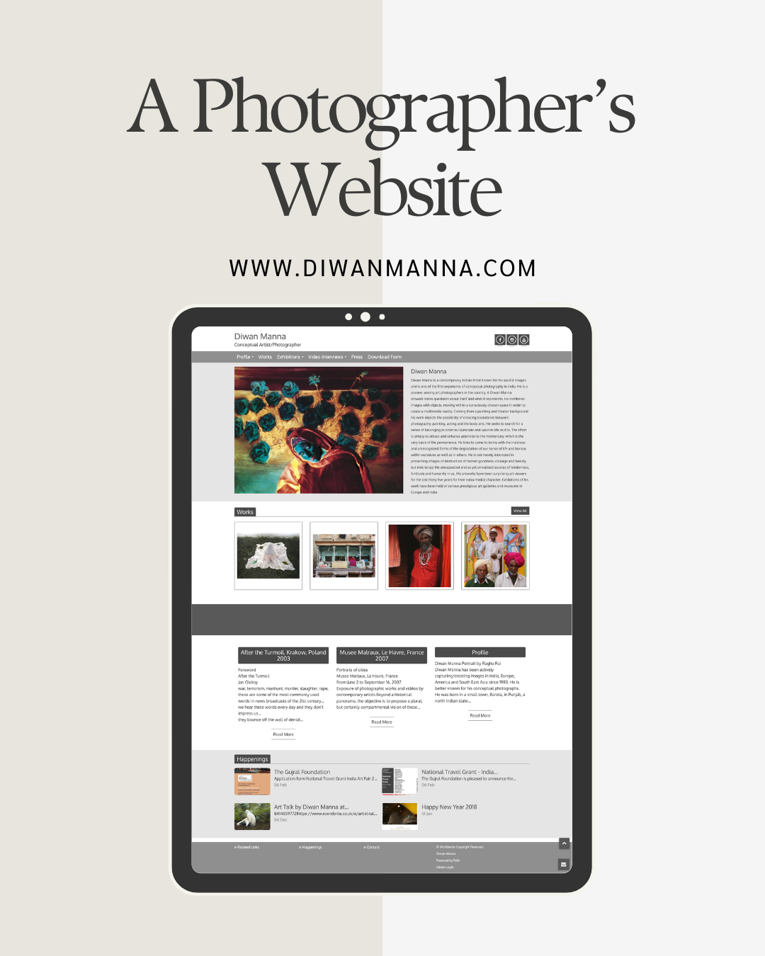 Custom website for artists-1