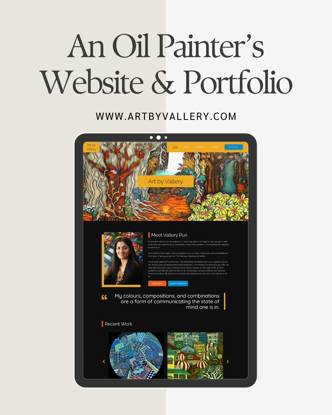 Custom website for artists-2